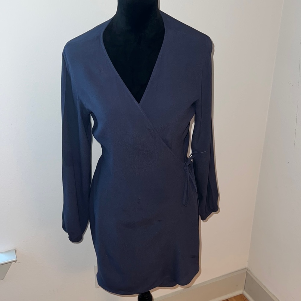 John Galt wrap around long sleeves mini dress Sz S‎